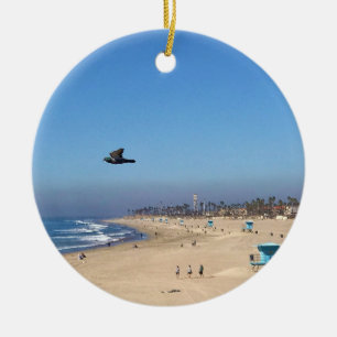 Huntington Beach, Kalifornien Keramik Ornament