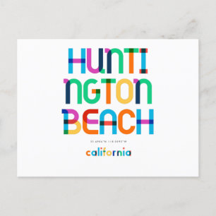 Huntington Beach Kalifornien Mid Century, Pop Art, Postkarte