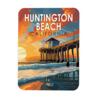 Huntington Beach Kalifornien Reise Kunst Vintage