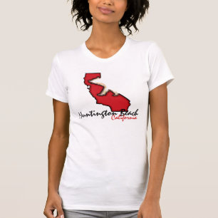 Huntington Beach Kalifornien rotes T-Shirt
