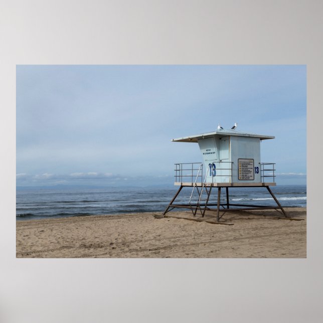 Huntington Beach Lifeguard Post 13 Poster (Vorne)