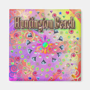 Huntington Beach Lucky Golden Magnet