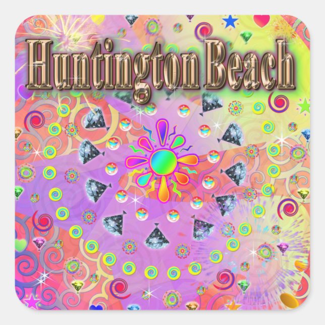Huntington Beach Lucky Golden Sticker (Vorderseite)