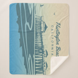 Huntington Beach Pier, CA - kundenspezifische Sherpadecke