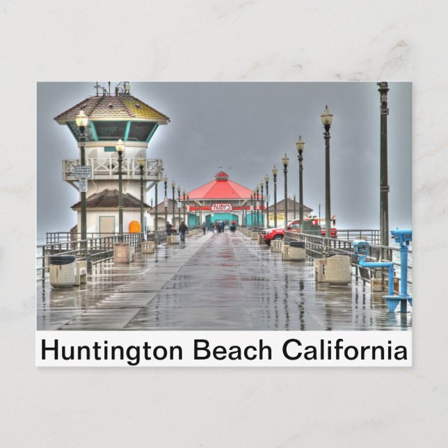 Huntington Beach Pier ' California Postkarte (Vorderseite)