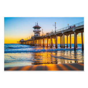 Huntington Beach Pier-Foto-Druck Fotodruck