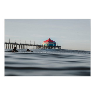 Huntington Beach Pier Fotografie Surfer Foto Poster