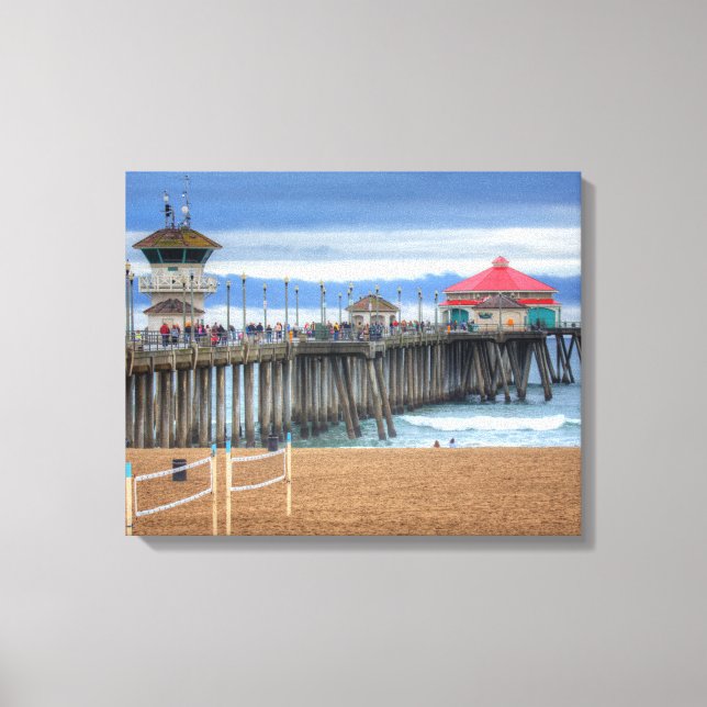 Huntington Beach Pier, Kalifornien Leinwanddruck (Vorderseite)
