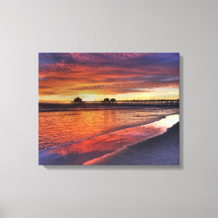 Huntington Beach Pier, Kalifornien Leinwanddruck