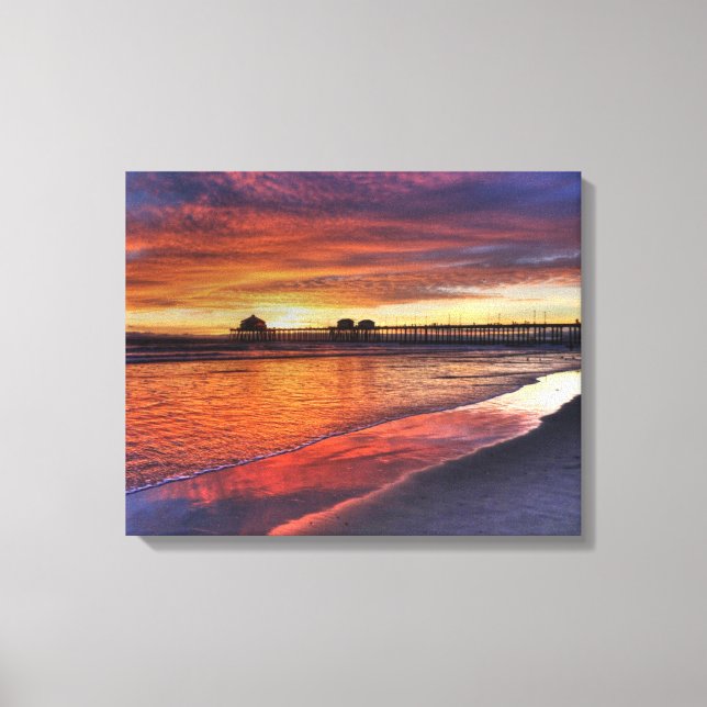 Huntington Beach Pier, Kalifornien Leinwanddruck (Vorderseite)
