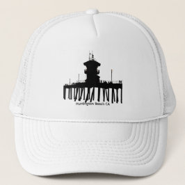 Huntington Beach Pier Silhouette Hut Truckerkappe
