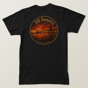 Huntington Beach Pier Sonnenuntergang - John Minar T-Shirt