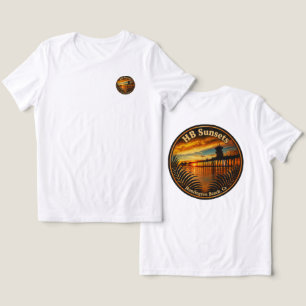 Huntington Beach Pier Sonnenuntergang - John Minar Tri-Blend Shirt