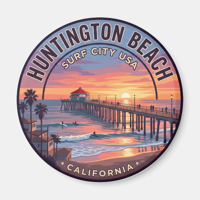 Huntington Beach Pier USA Magnet (Vorne)