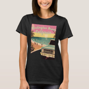 Huntington Beach Retro-Strandurlaub-Souvenir Sur T-Shirt