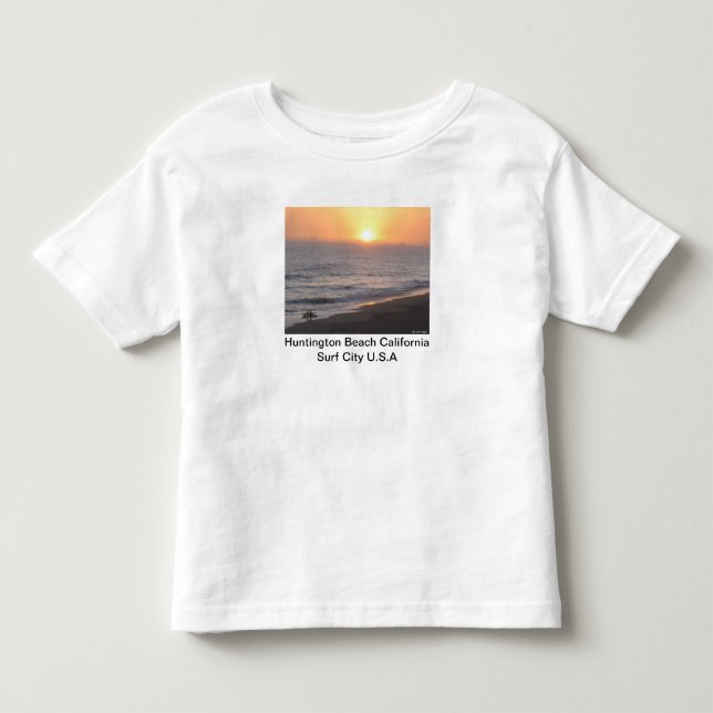 Huntington Beach "Surf City" Kleinkind T-shirt (Vorderseite)