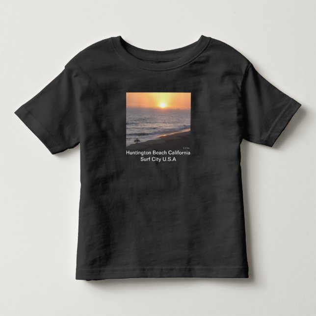 Huntington Beach "Surf City" Kleinkind T-shirt (Vorderseite)