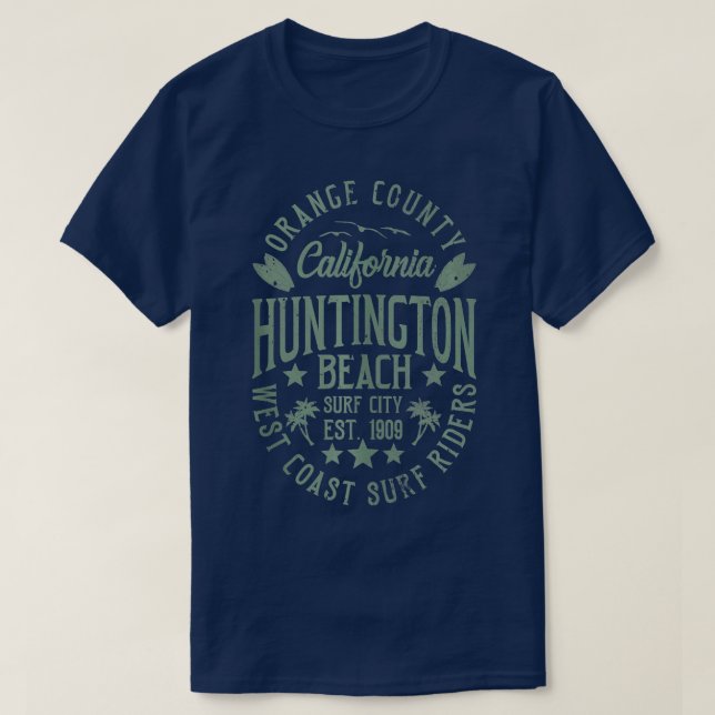 Huntington Beach Surf City Orange Landkreis Califo T-Shirt (Design vorne)
