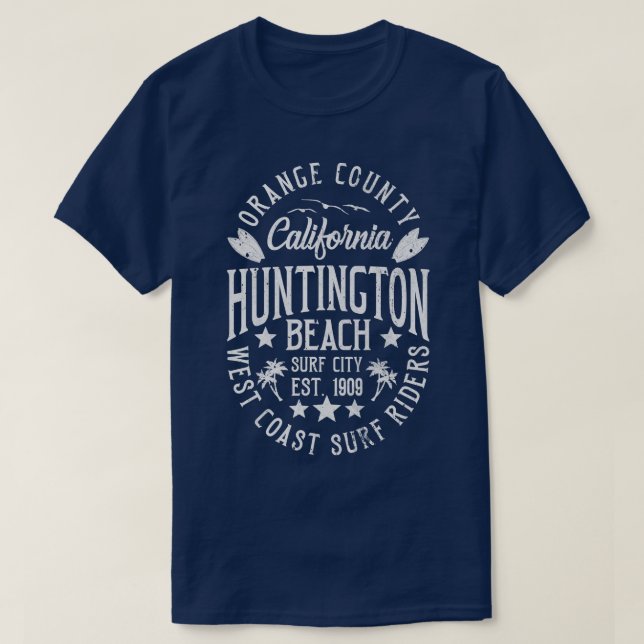 Huntington Beach Surf City Orange Landkreis Califo T-Shirt (Design vorne)