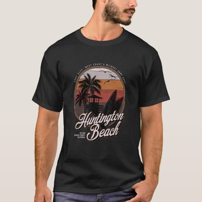 Huntington Beach Surf City West Coastu2019s Wildes T-Shirt (Vorderseite)