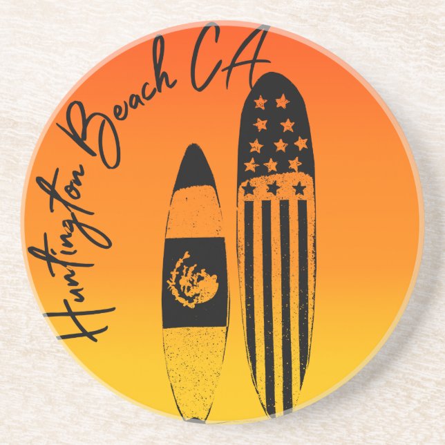 Huntington Beach Surfboards und Sunsets Getränkeuntersetzer (Vorne)