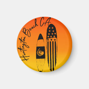 Huntington Beach Surfboards und Sunsets Magnet