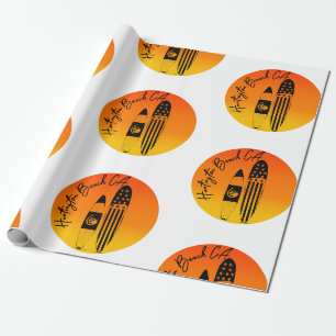 Huntington Beach Surfbretter und Sonnenuntergänge Geschenkpapier