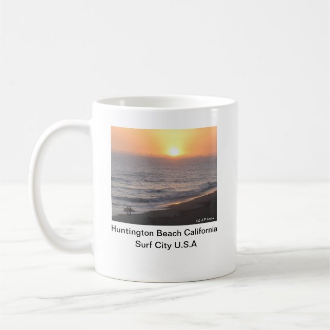 Huntington Beach "Surferstadt" Kaffeetasse (Links)