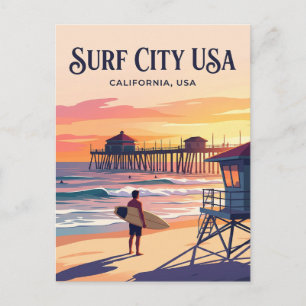 Huntington Beach USA Postkarte