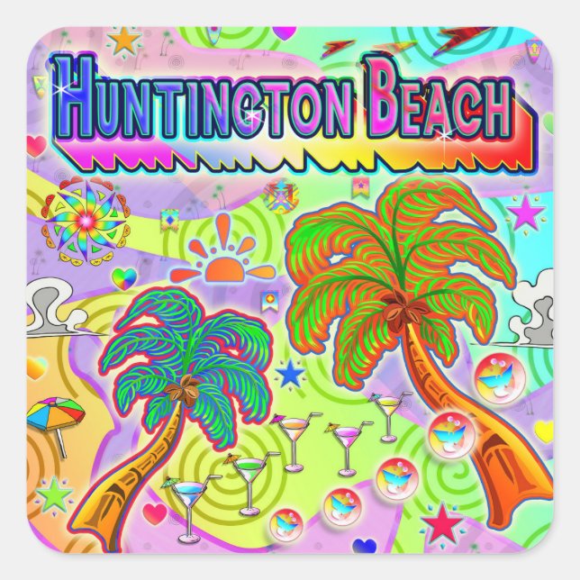 Huntington Beach Vacation Target Sticker (Vorderseite)