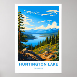 Huntington Lake California Travel Print Poster