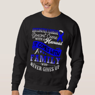 Huntington's Disease Awareness Blue Ribbon Family Sweatshirt