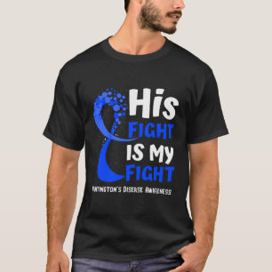 Huntington's Disease Awareness Blue Ribbon Family T-Shirt