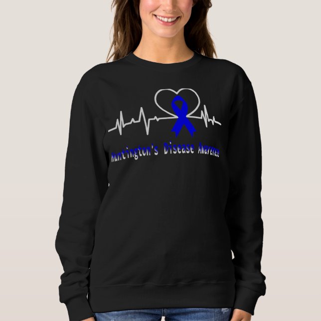 Huntington's Disease Awareness Butterfly Blue Ribb Sweatshirt (Vorderseite)