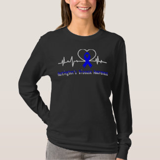 Huntington's Disease Awareness Butterfly Blue Ribb T-Shirt