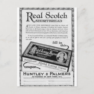 Huntly and Palmers auld lang syne short breit Postkarte