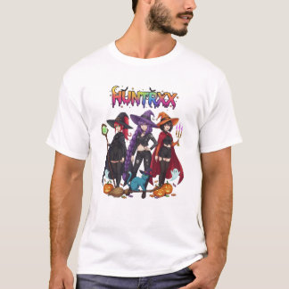HUNTRRXX Hexen mit Katze und Kürbissen - Gruselig T-Shirt