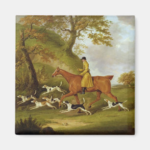 Huntsman and Hounds, 1809 (Öl auf Leinwand) Magnet