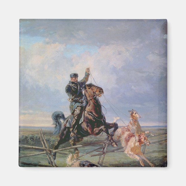 Huntsman mit den Borzois, 1872 Magnet (Vorne)