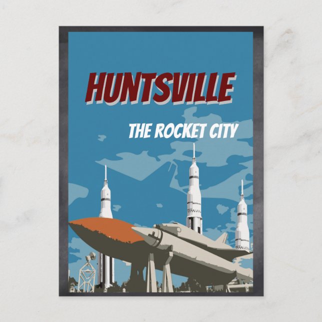 Huntsville AL Alabama Rocket Postcard Postkarte (Vorderseite)