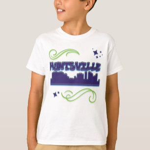 Huntsville Alabama 1900er Retro Skyline T-Shirt