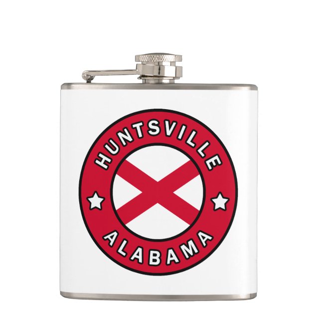 Huntsville Alabama Flachmann (Vorderseite)