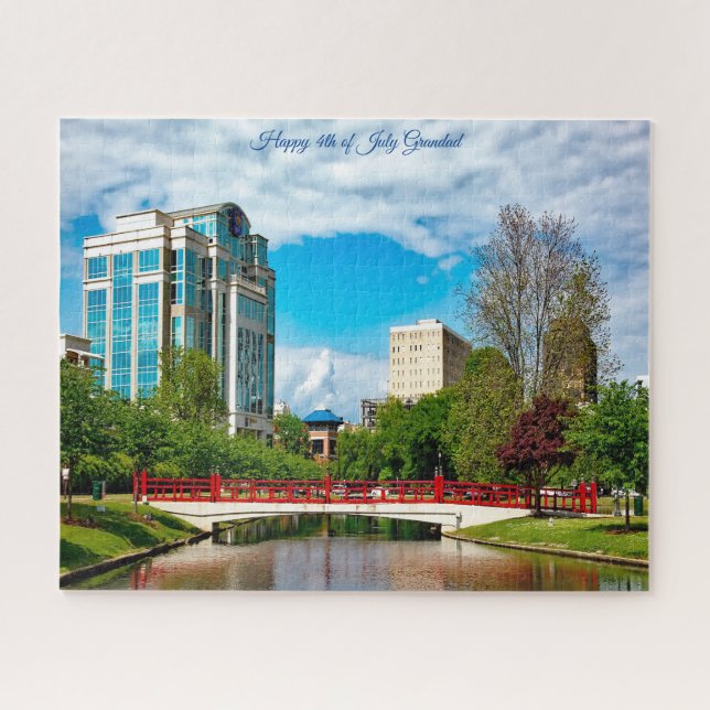 Huntsville Alabama Happy 4. Juli Grandad Puzzle (Horizontal)