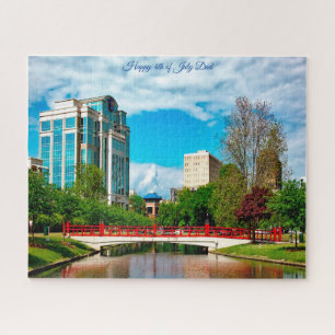 Huntsville Alabama Happy 4. Juli Vater Puzzle