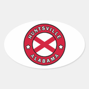 Huntsville Alabama Ovaler Aufkleber