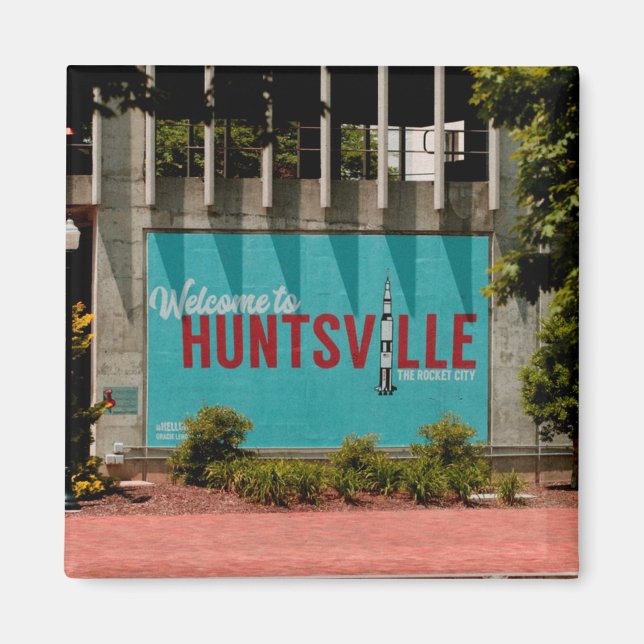 Huntsville Alabama Rocket City Magnet (Vorne)
