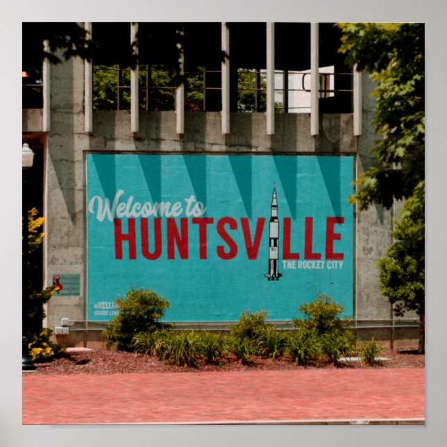 Huntsville Alabama Rocket City Poster (Vorne)