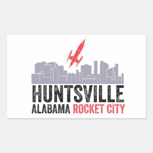 Huntsville Alabama Rocket City Rechteckiger Aufkleber