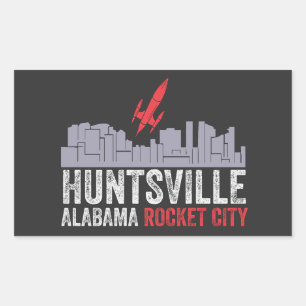 Huntsville Alabama Rocket City Rechteckiger Aufkleber