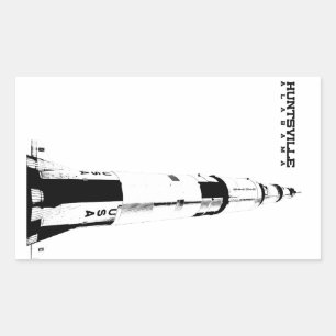 Huntsville, Alabama Saturn / Rakete Rechteckiger Aufkleber